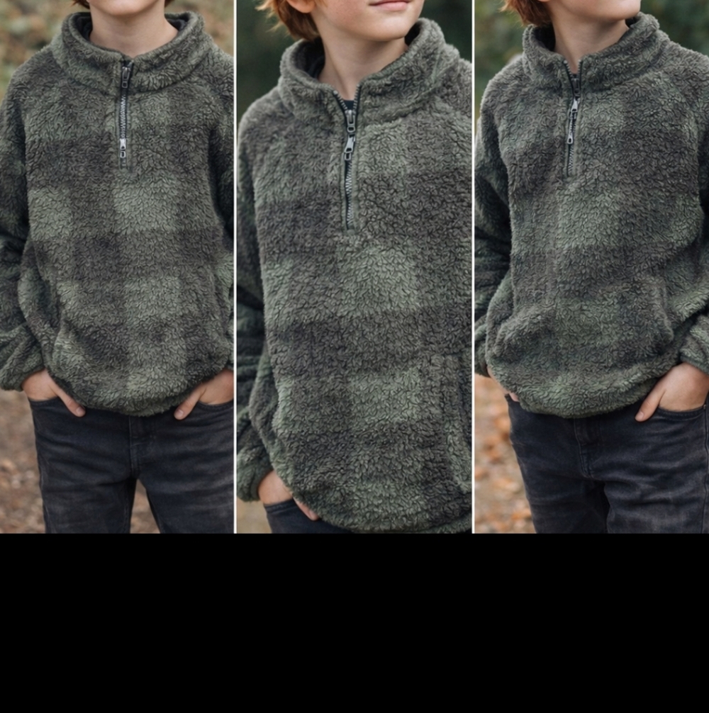 Splendid Boy's Forest Green Zip-Up Sweater
